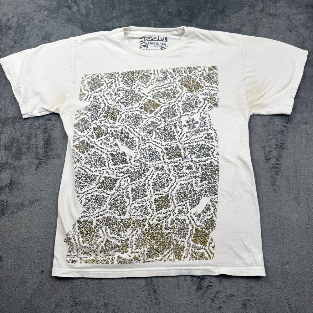 Volcom Stone T Shirt Mens Small White Graphic Print Y2K Skater Vintage Tee